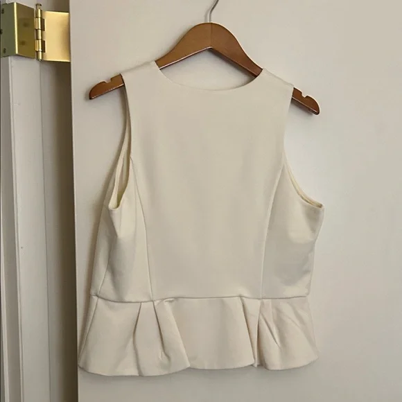 Express Cream Peplum Tank Top - Picture 3 of 3